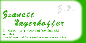 zsanett mayerhoffer business card